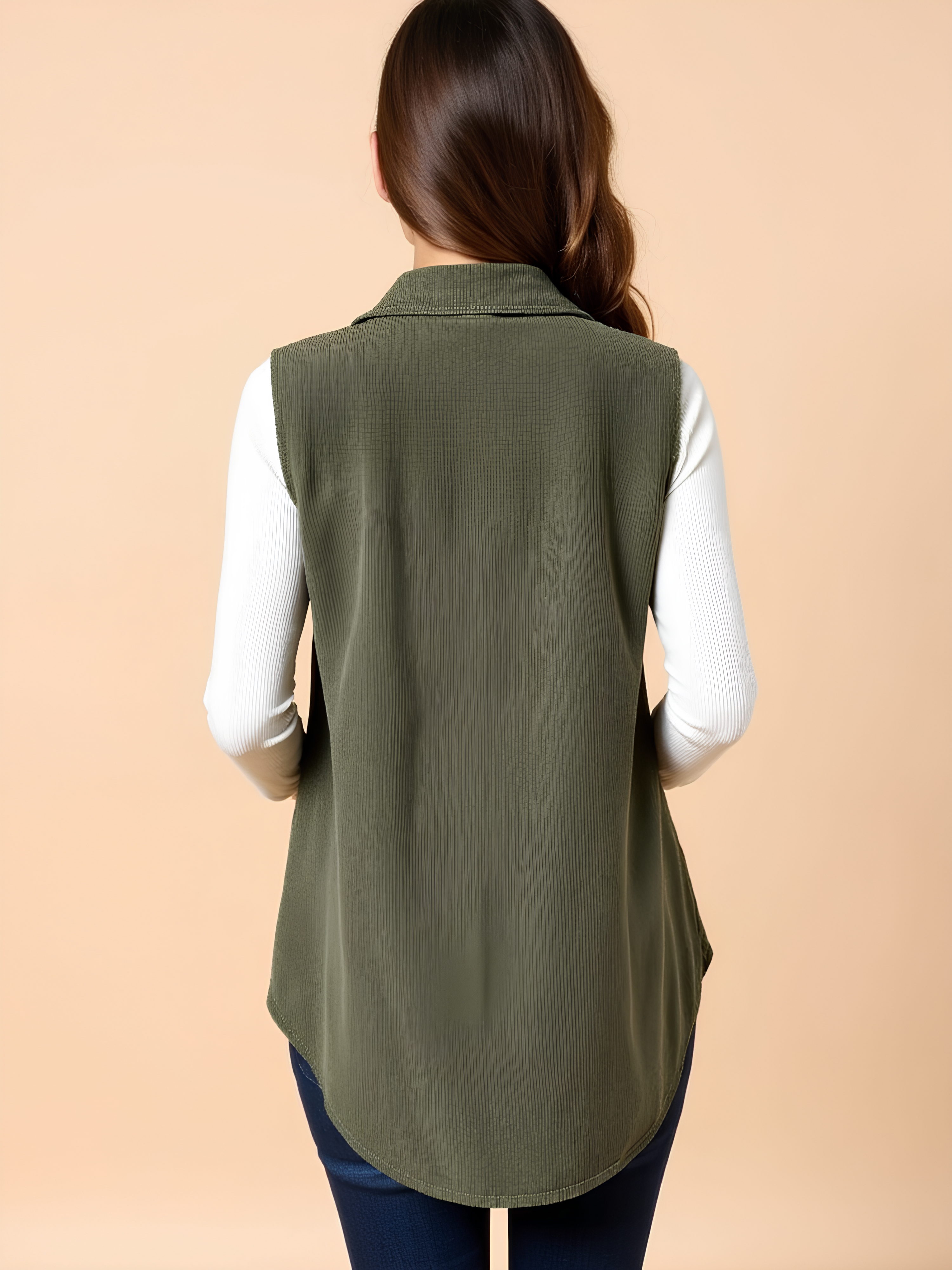 Classic Corduroy Button Maternity Vest