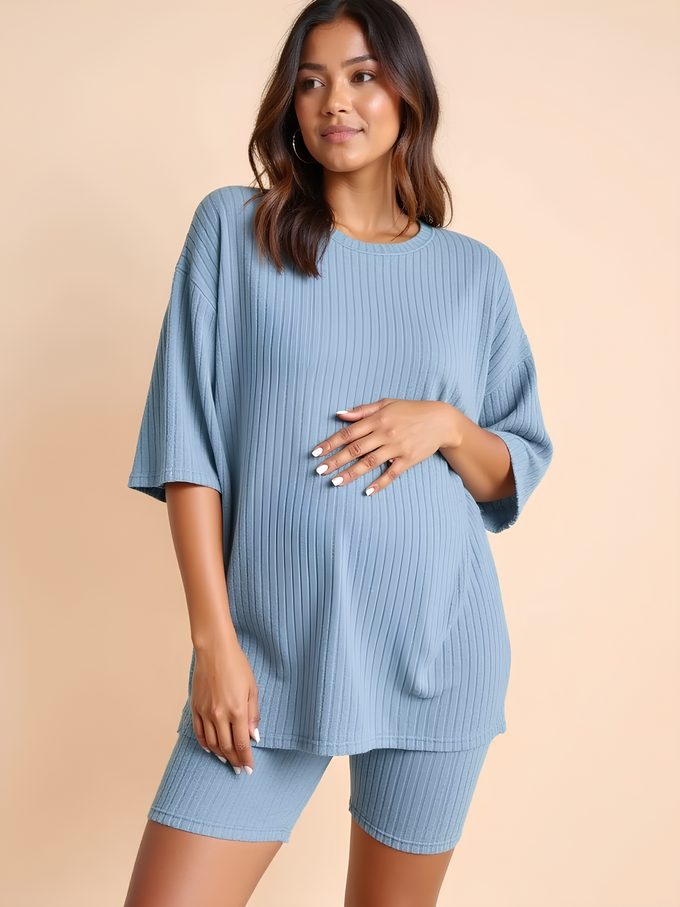 Everyday Maternity Knit Shorts Set
