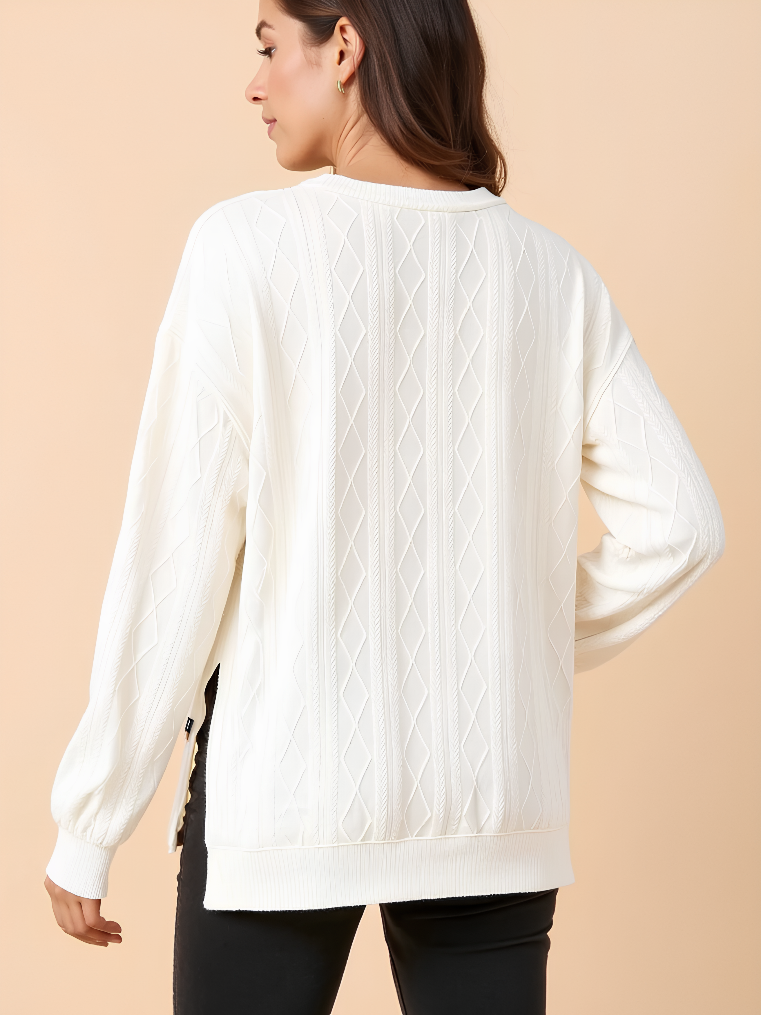 Textured Knit Maternity Sweater
