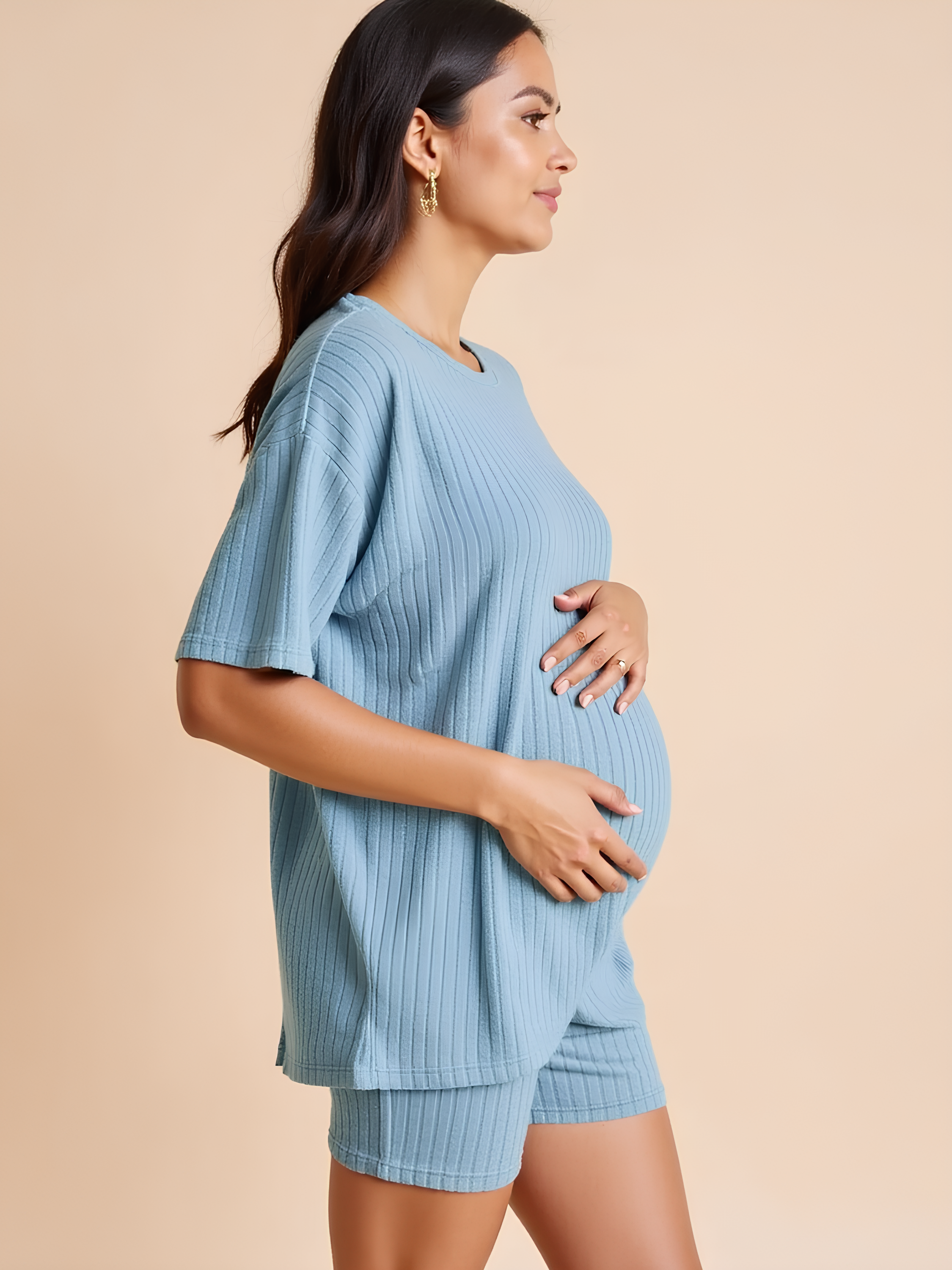 Everyday Maternity Knit Shorts Set