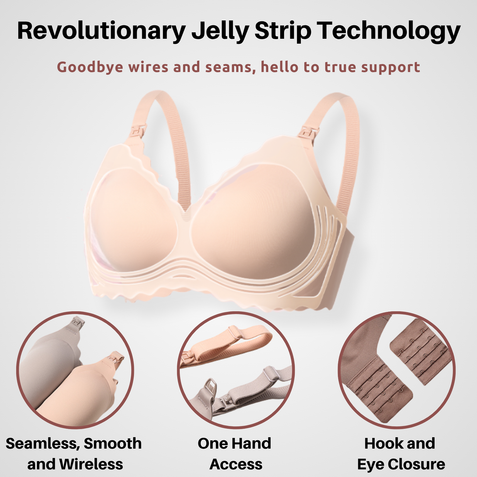 Seamless Floral Push up Nursing Bra