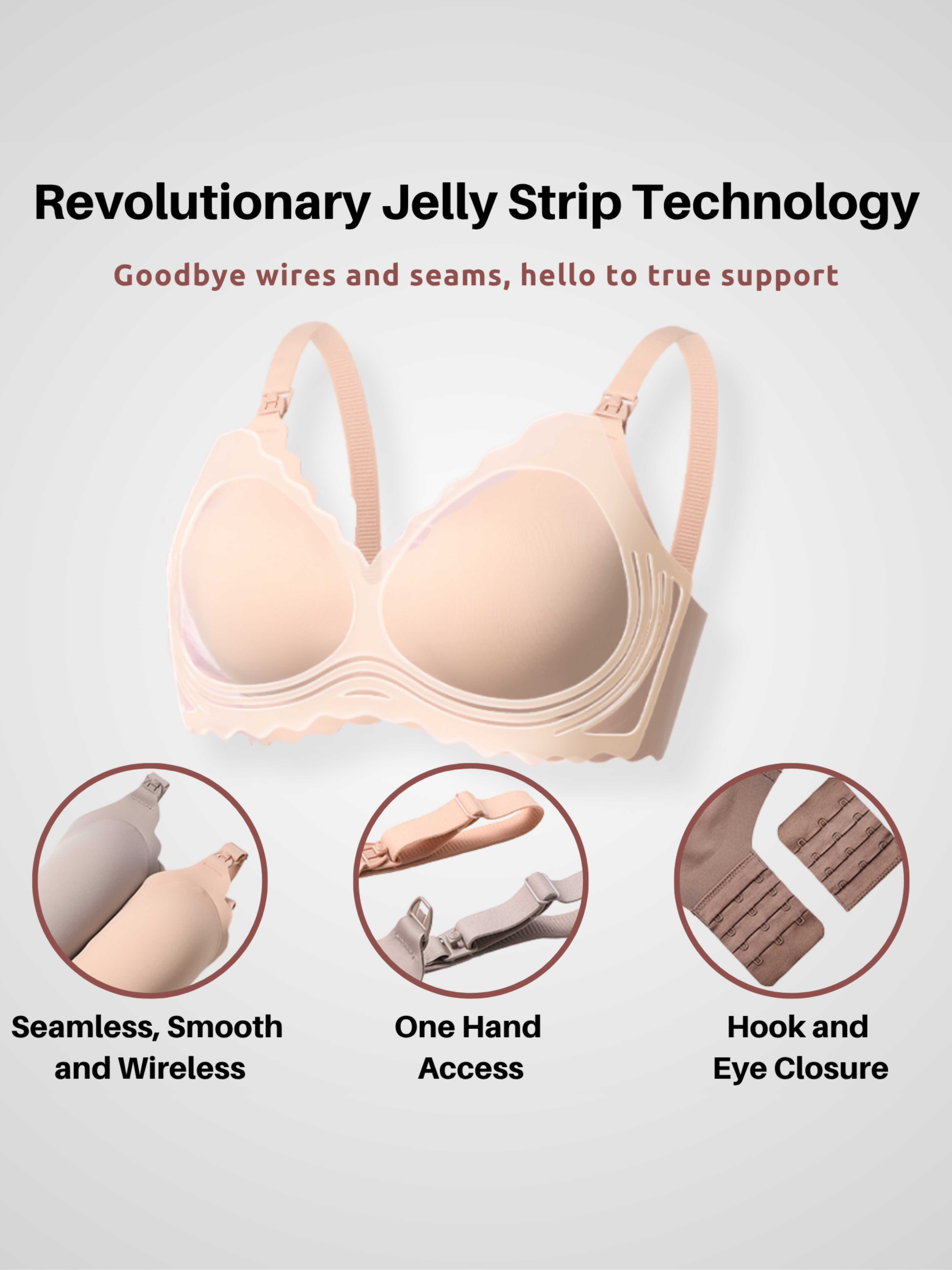 Seamless Floral Push up Nursing Bra