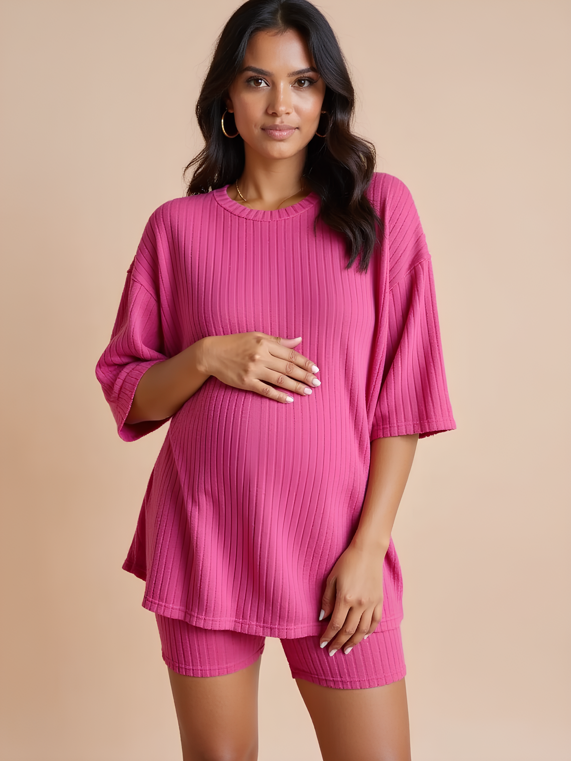 Everyday Maternity Knit Shorts Set