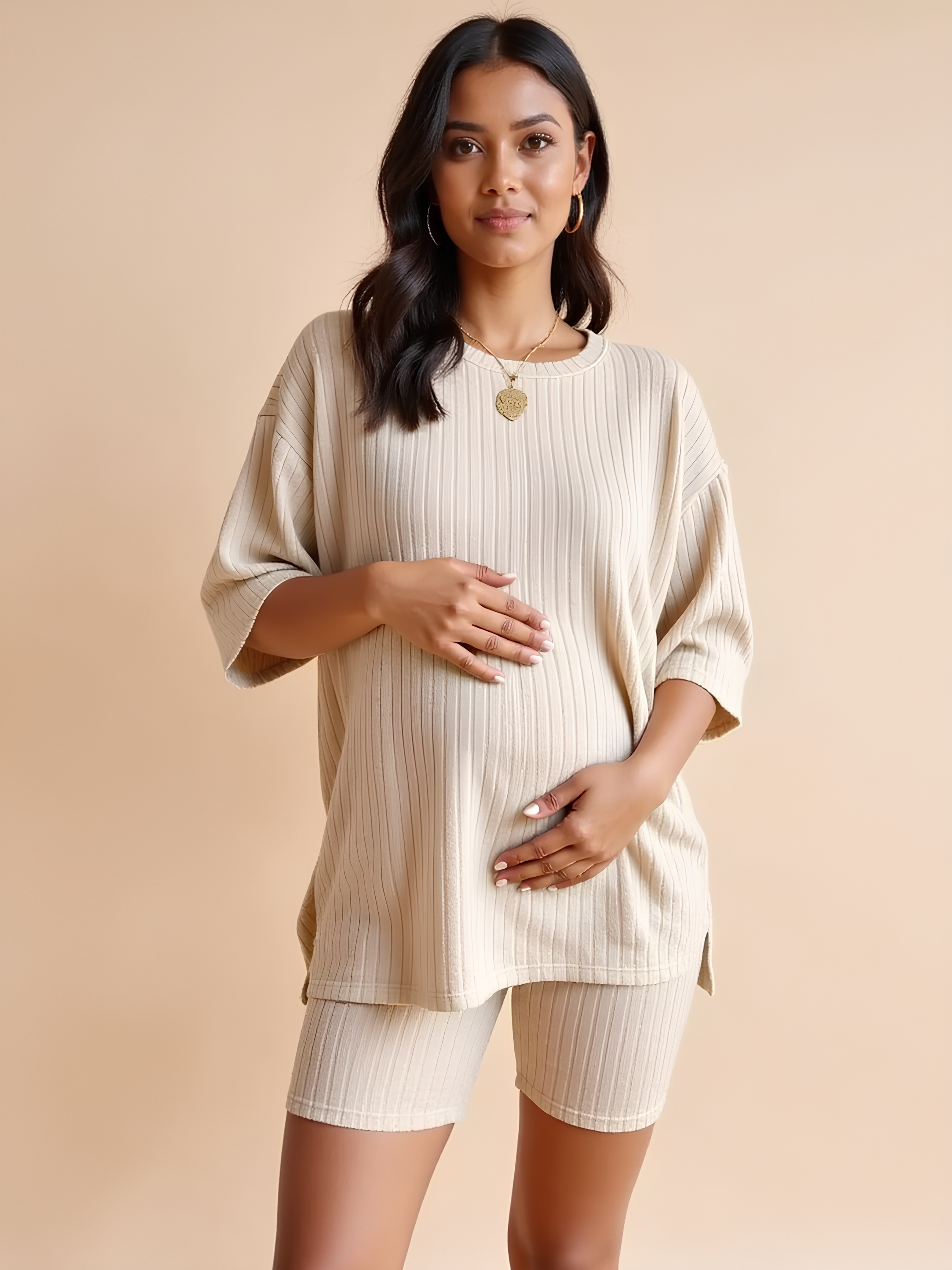 Everyday Maternity Knit Shorts Set
